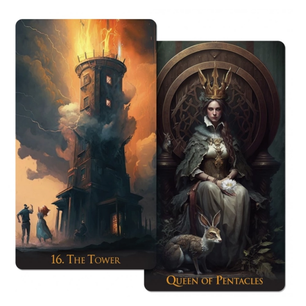 Tarot Deck With Guidebook - 12 * 7 cm Dziwny świat