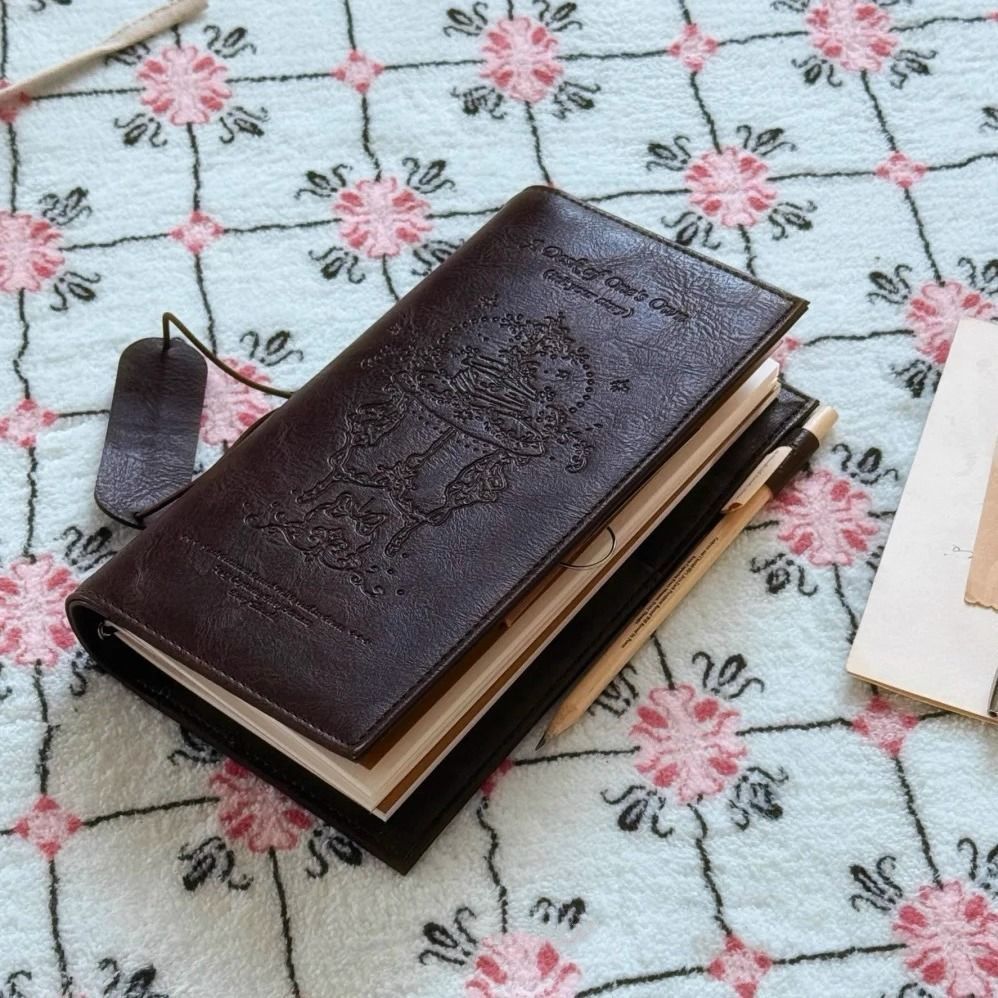 Vintage Leather Journal Notebook - Vintage Czarny Notatnik z PU Skóry,