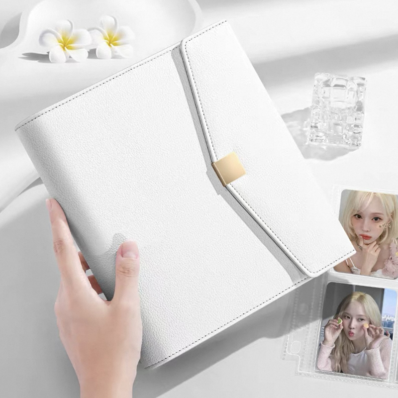 Kpop Photo Card Binder 3 Inch - Luksusowy notatnik A5 z platynową oprawą,