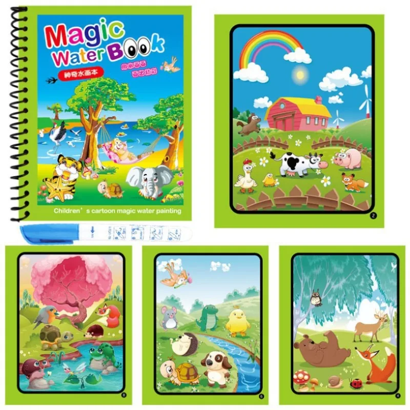 Reusable Water Magic Coloring Book - 1Pc wielokrotnego użytku magiczna książka wodna