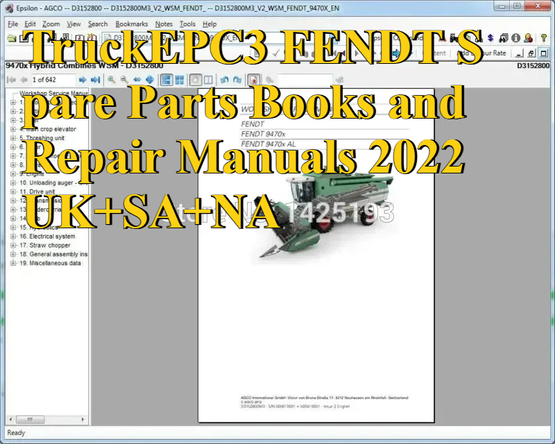 Books - TruckEPC3 FENDT Książki z częściami zamienne