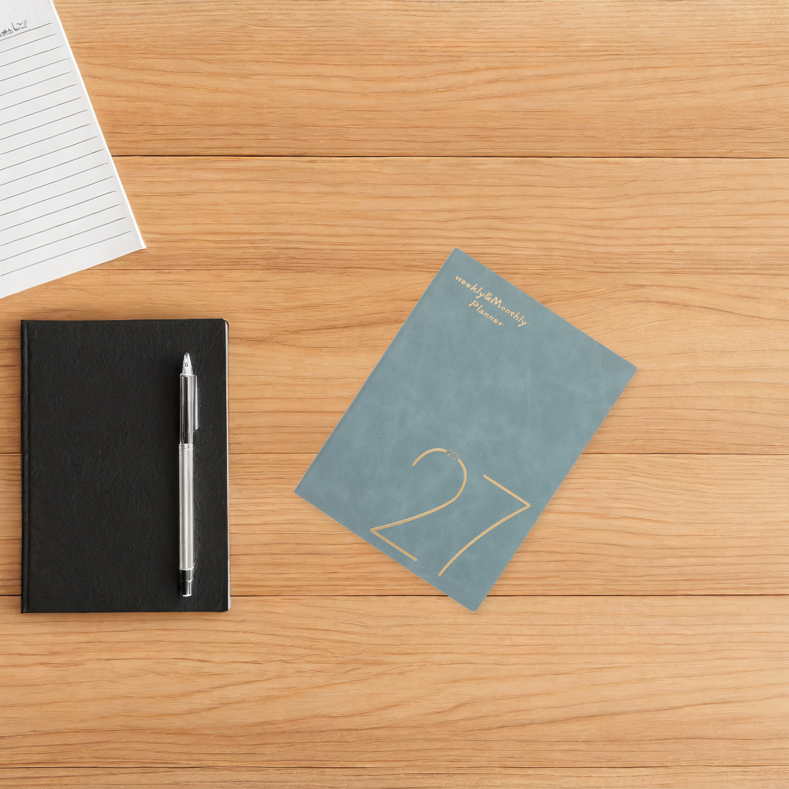 A5 Spiral Dotted Grid Notebook - 2027 – tygodniowy i miesięczny planer