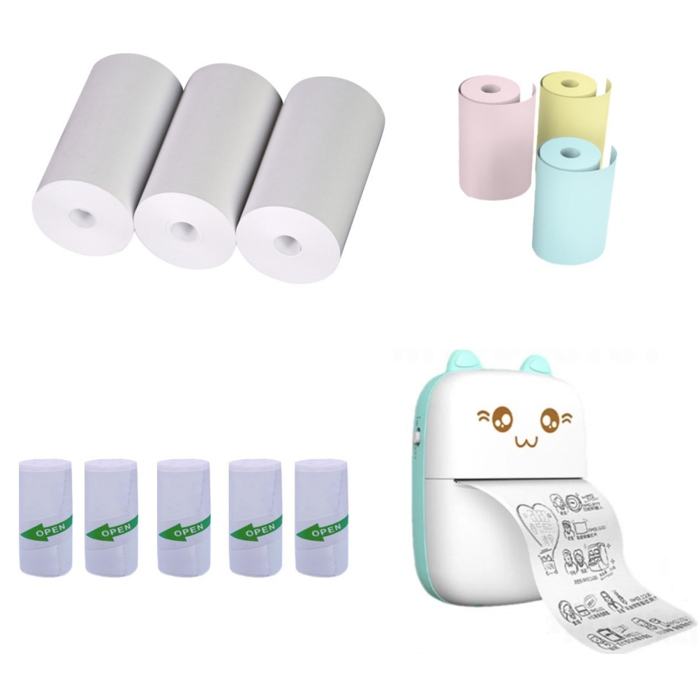57x25MM papier termiczny nakle – Mini Pocket Thermal Printer Paper Roll recenzja i cena
