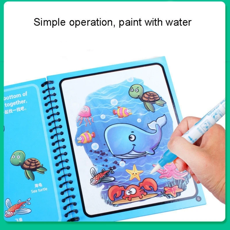 1szt Magic Water Coloring Book – Reusable Water Magic Coloring Book recenzja i cena