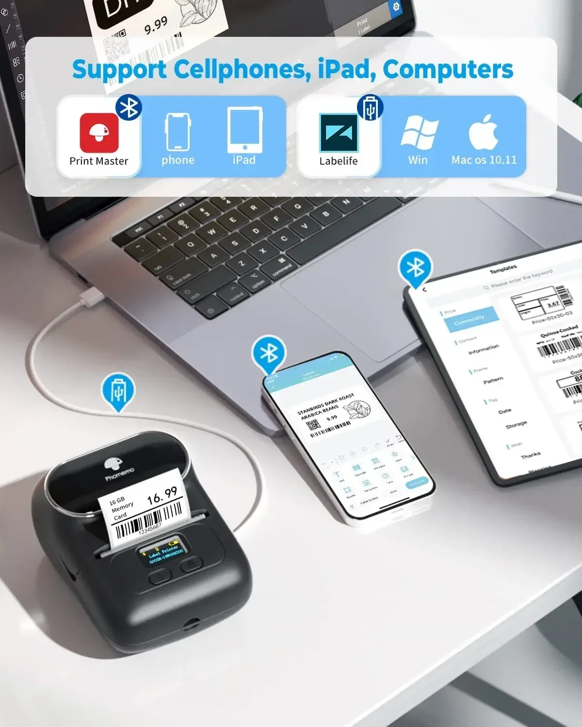 Phomemo M110 Mini przenośna dr – Mini Pocket Thermal Printer Paper Roll recenzja i cena