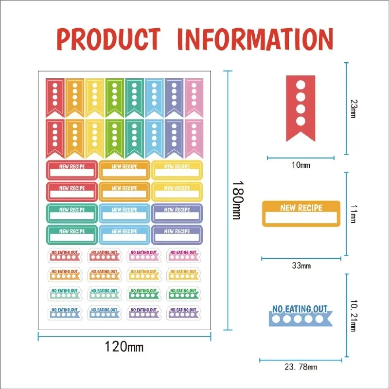 Naklejki do planowania posiłkó – Stationery Books recenzja i cena