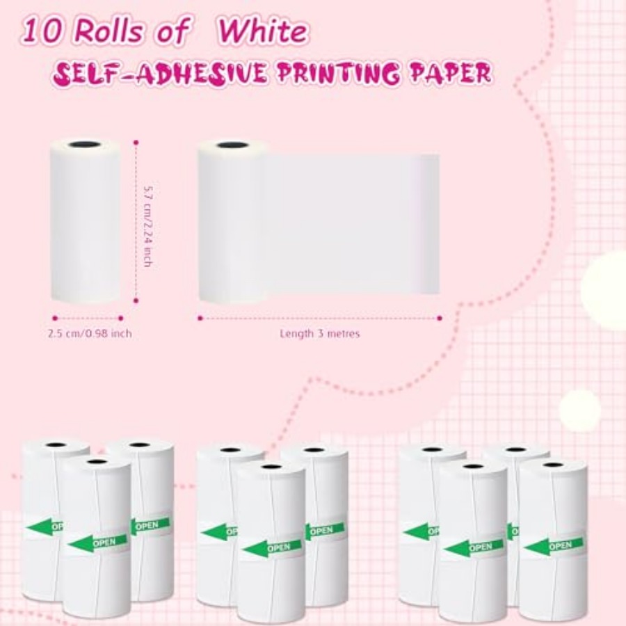 10 rolek termicznego papieru s – Mini Pocket Thermal Printer Paper Roll recenzja i cena