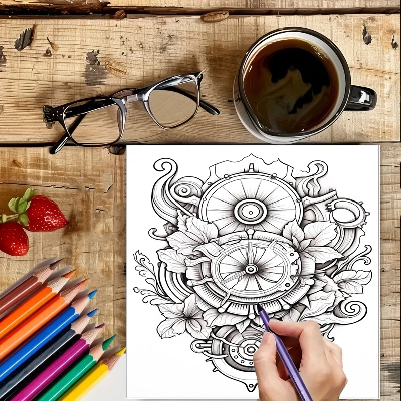 Książeczka do kolorowania Stea – Adult Coloring Book Stress Relief recenzja i cena